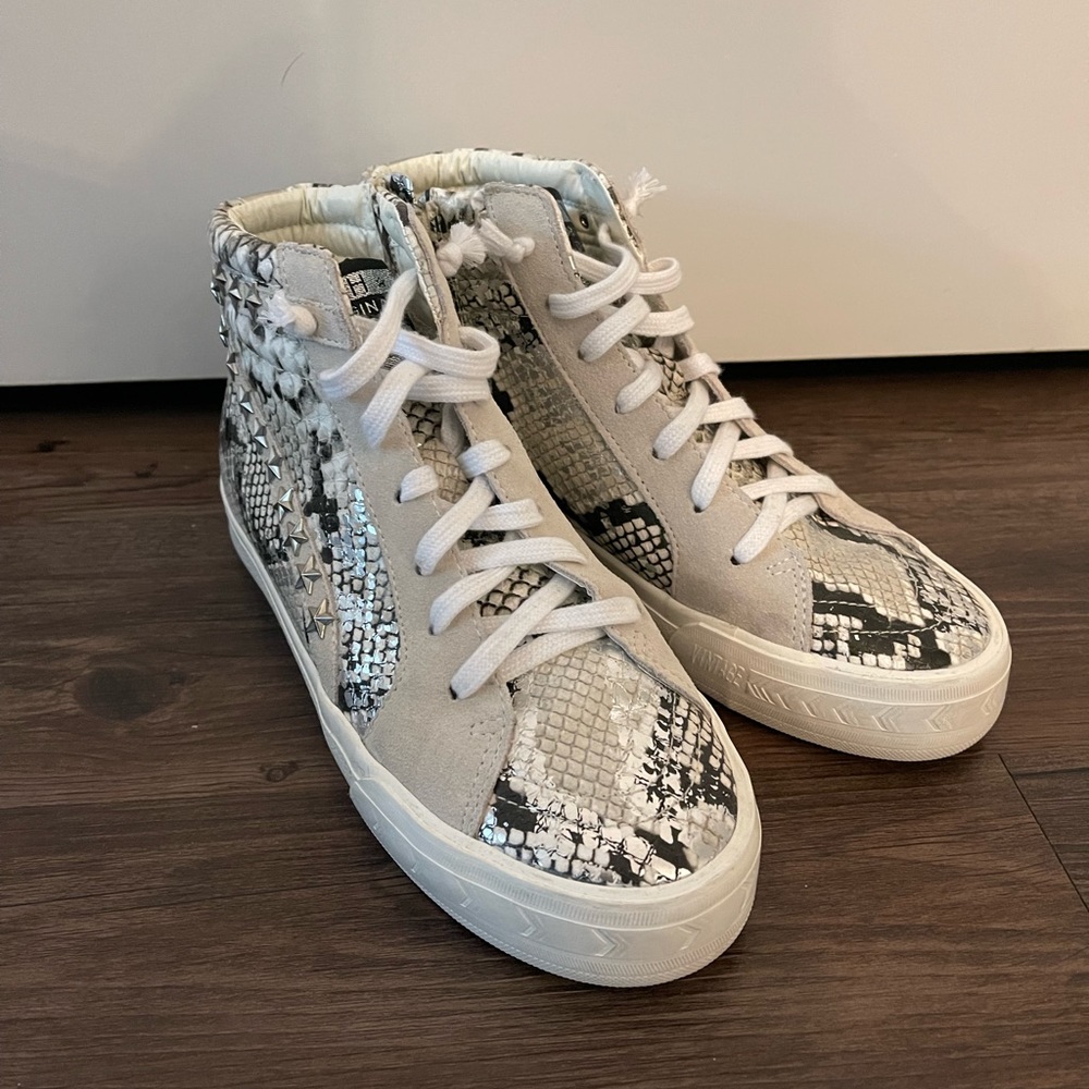 Vintage Havana Pre-distressed High Top Sneakers - Roxanne